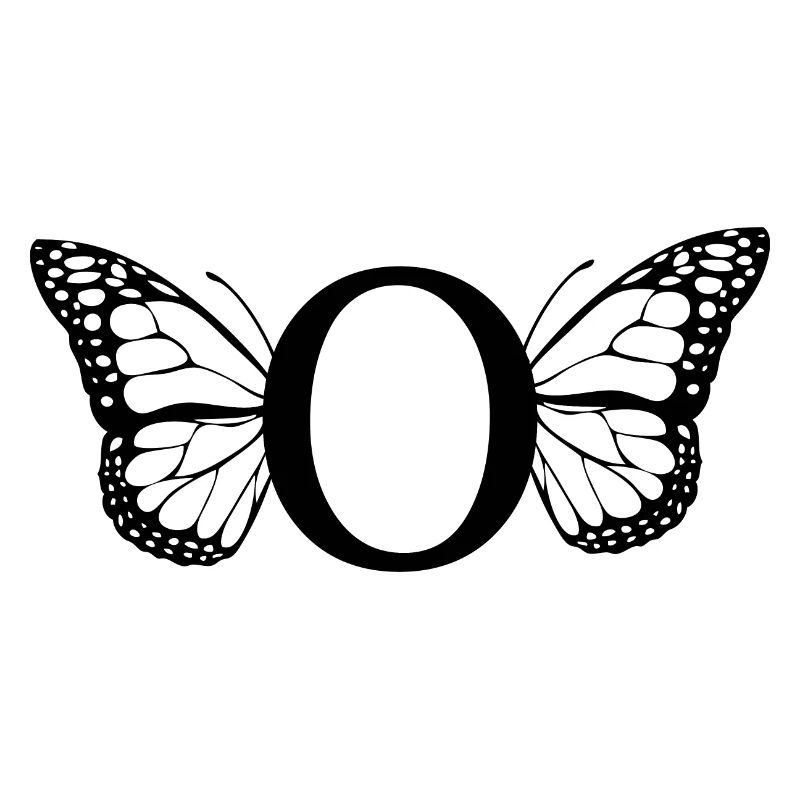 Buchstabe O Schmetterling