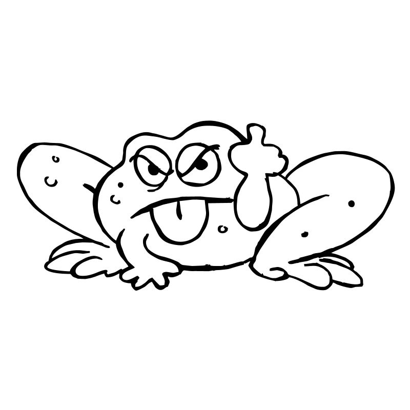 Crapeaud pulls the tongue