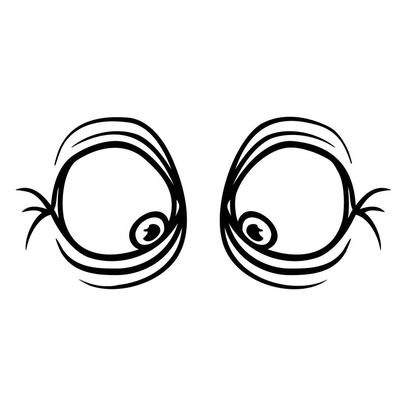 Schielende witzige Augen