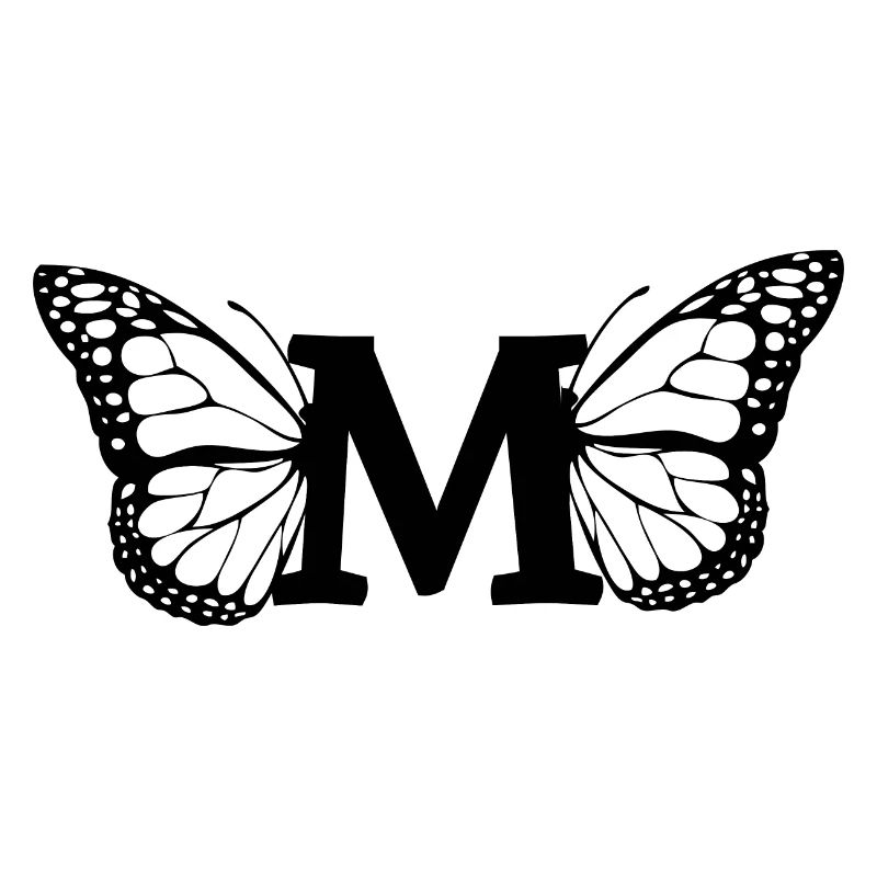 Buchstabe M Schmetterling