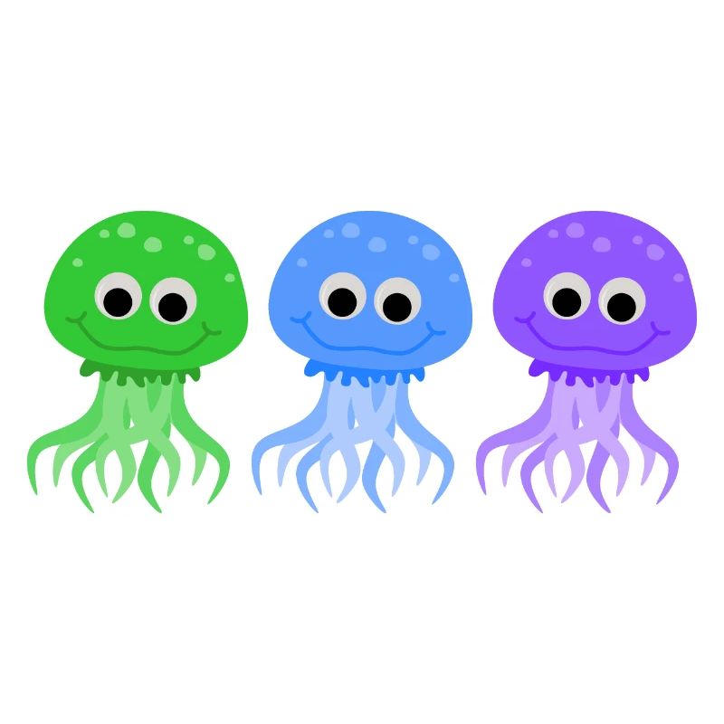 three jellyfish