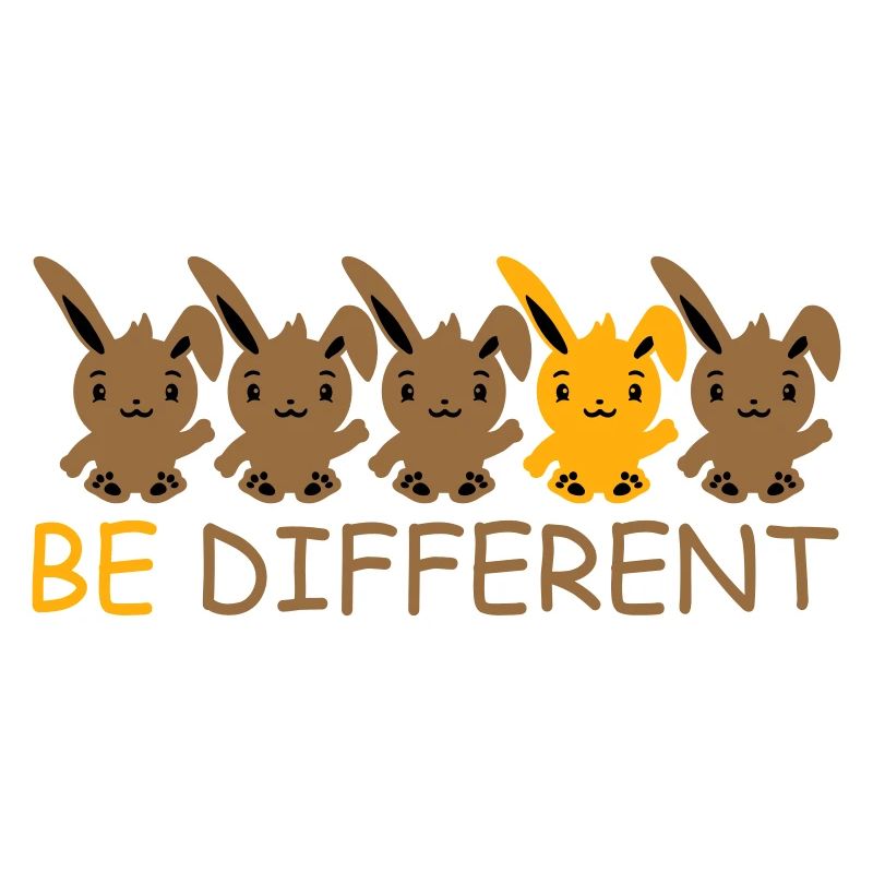 5 Hasen Freunde Unterschied Be Different Anders