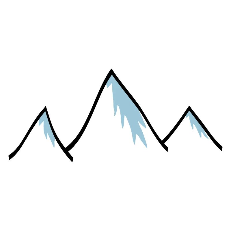Berge mit Schneekuppe
