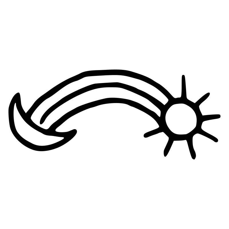Moon rainbow sun