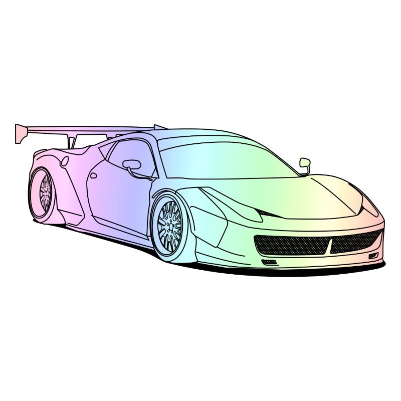 custom car colourful