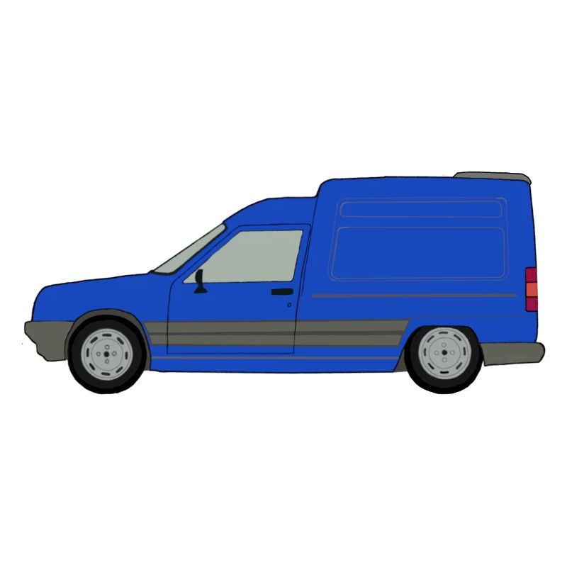 Blauer Französischer Kastenwagen
