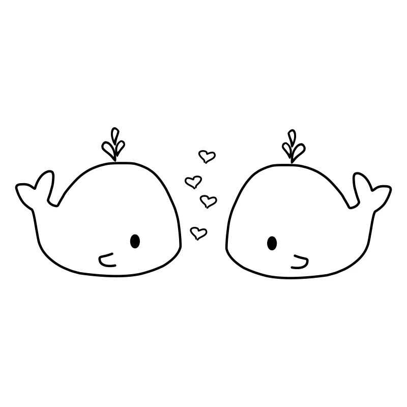 Verliebte Wale