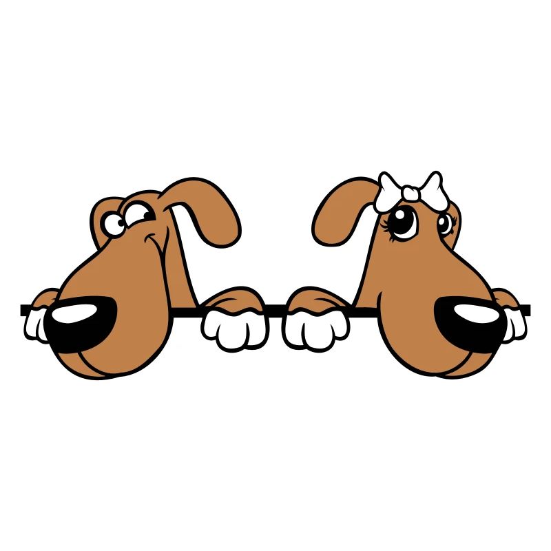 2 Hunde Team Zwei Freunde Liebe Pärchen Verliebt