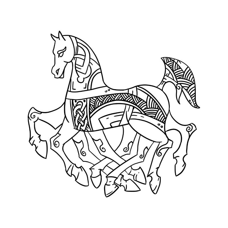 Odin's horse Sleipnir Celtic knot Viking
