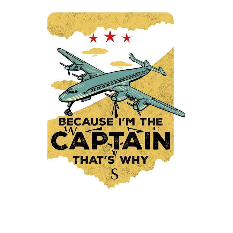 Airplane Pilot Fly Captain Therefore I Gift