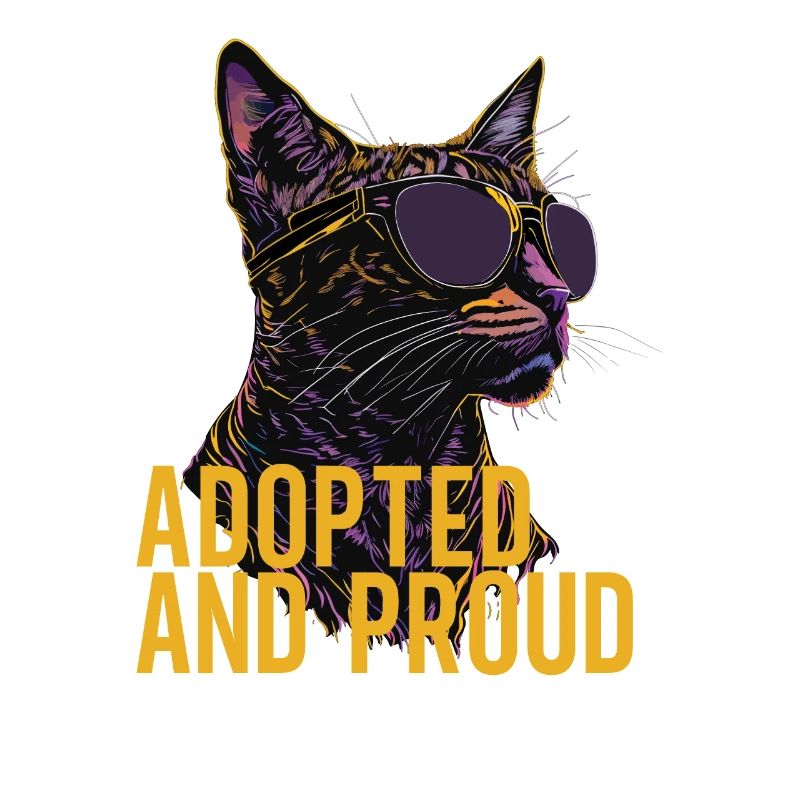 Bunte Neon-Adoptivkatze