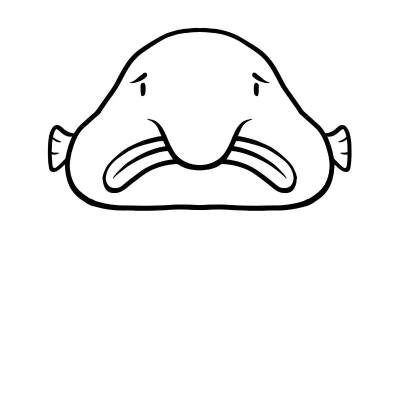 Blobfish Linienkunst
