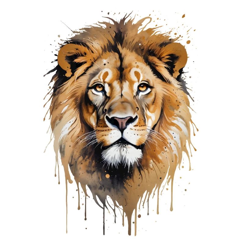 Majestätischer Löwe Aquarell
