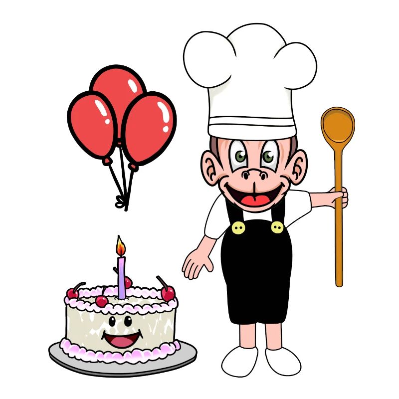 Monkey Monkey Birthday Baker Cake