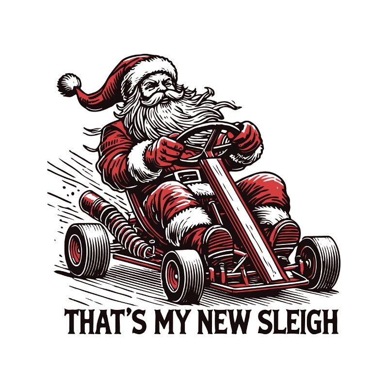 Weihnachtsmann Go-Kart Schlitten