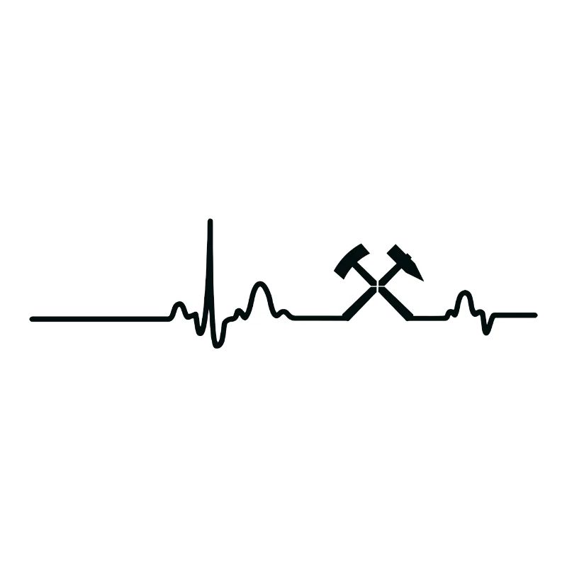 EKG Linie - Schwarz