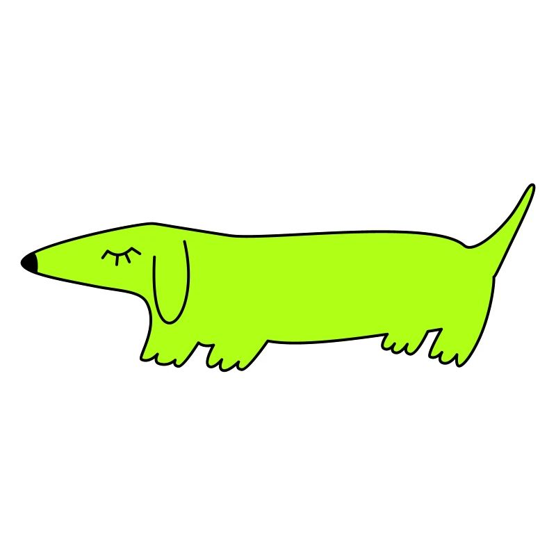 Einfacher grüner Hund