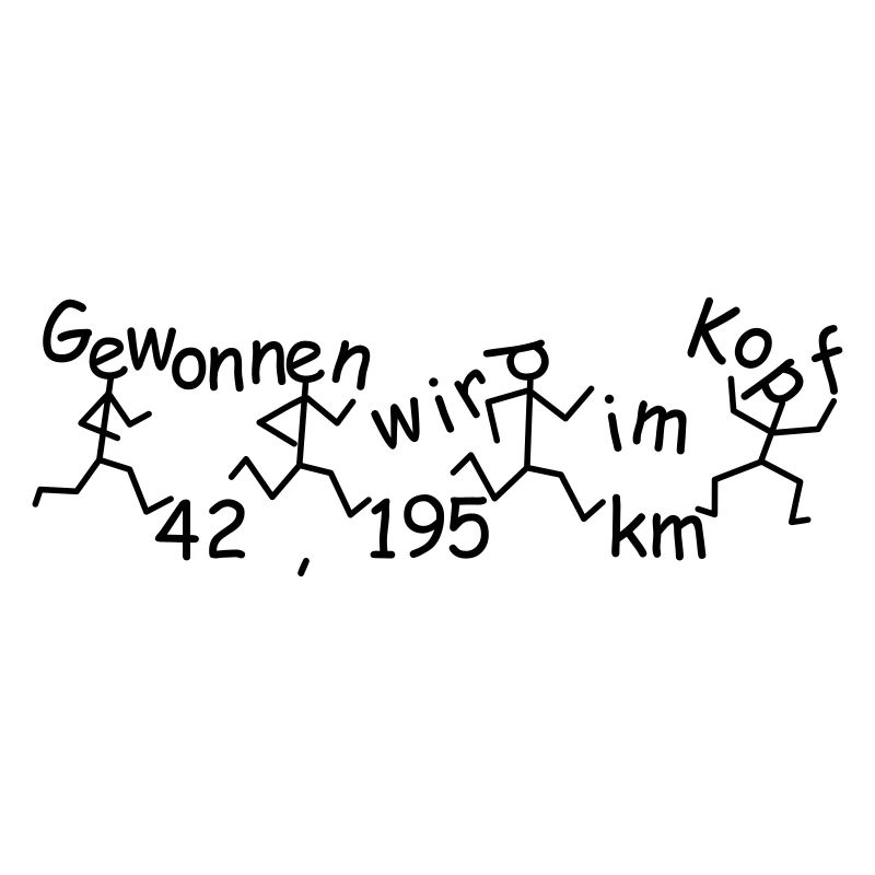 Strichmännchen-Marathonläufer