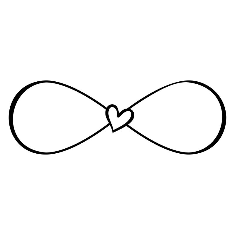 Infinity symbol Infinity with heart