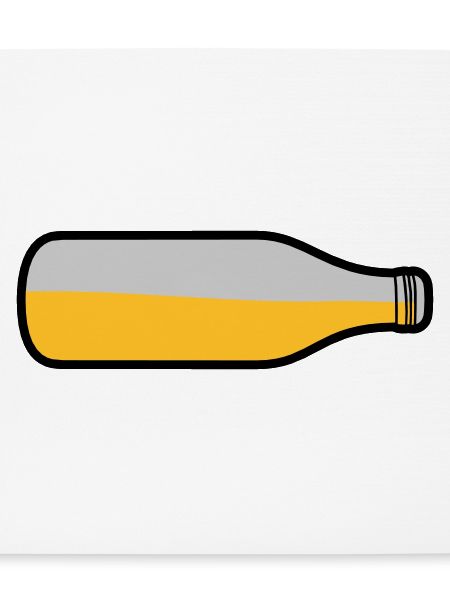 Liegende Bier Flasche