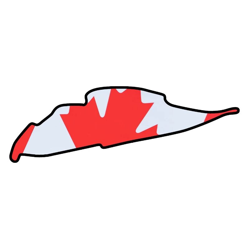 Piste de course du Canada avec drapeau