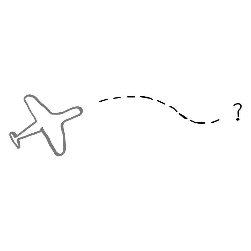 Flugzeug Route