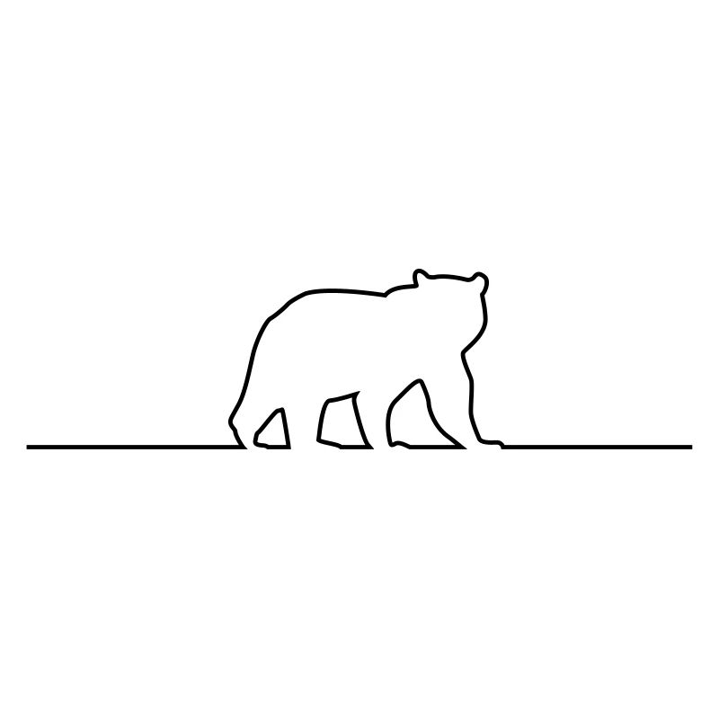 bear silhouette line