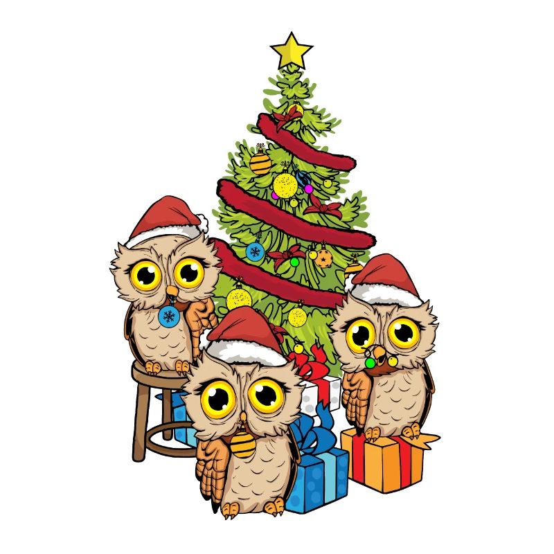Weihnachtseule Weihnachtsbaum Weihnachten Eule