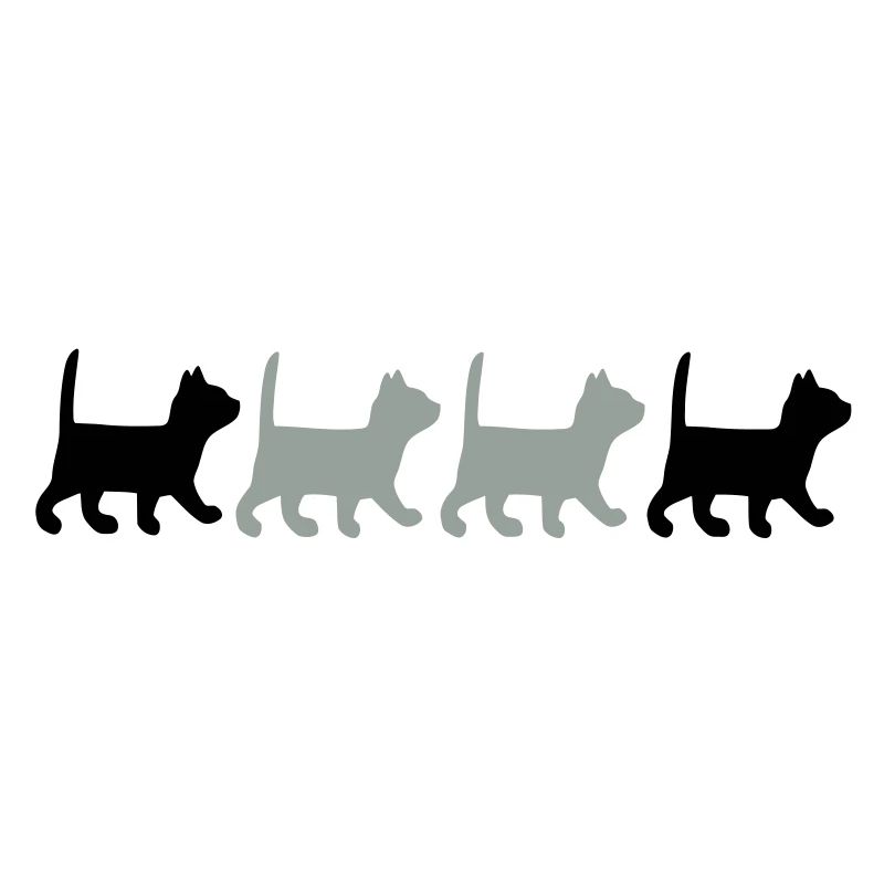 Kleine Katzen gehen