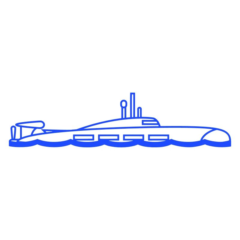 Surfaced Submarine Water Surface Dive