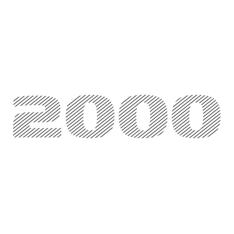 Né en 2000 Retro Stripe Design d’anniversaire moderne