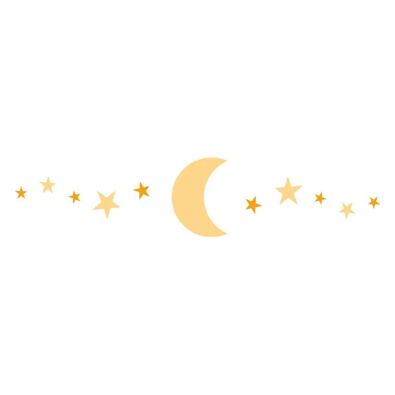 Moon and star patterned design