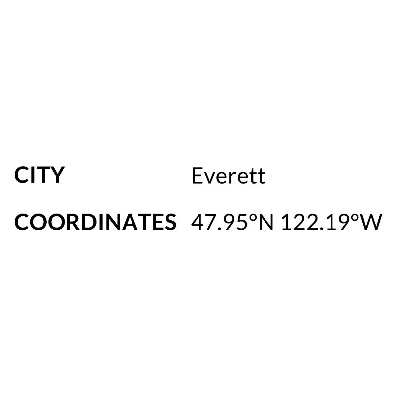 Everett, Washington, USA coordinates