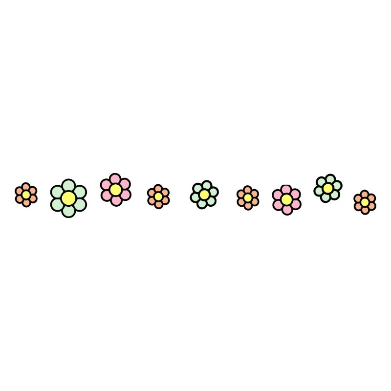 Flowers line pattern decoration decor