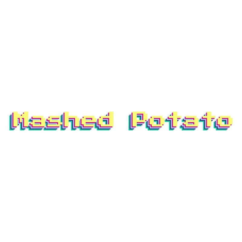 Mashed Potato - mashed potatoes 90s word colorful