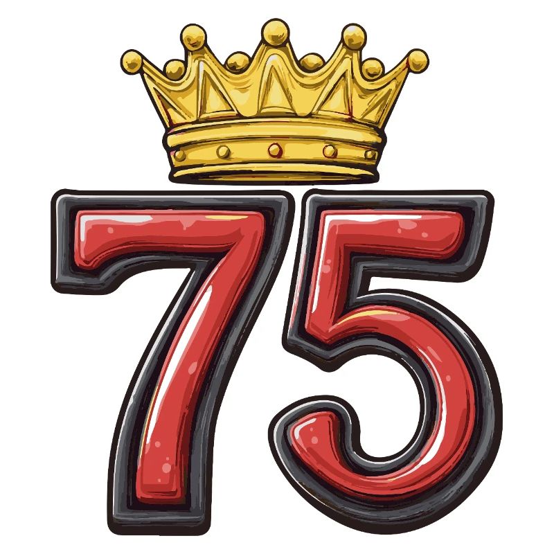 75 Zahl Krone