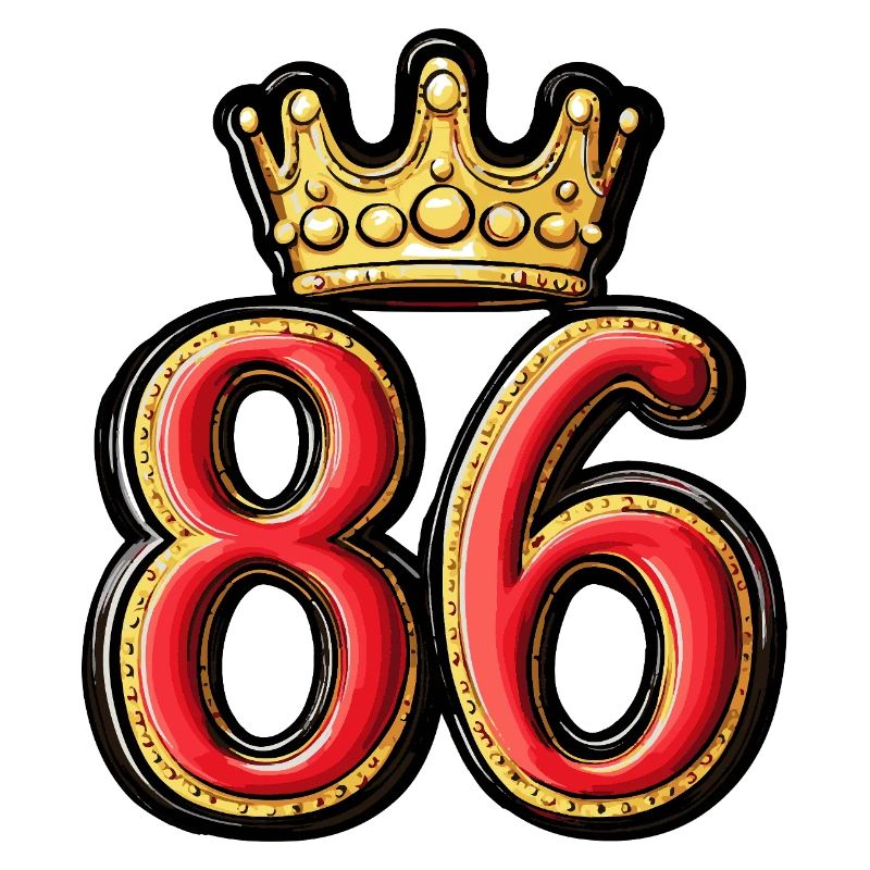 86 Zahl Krone
