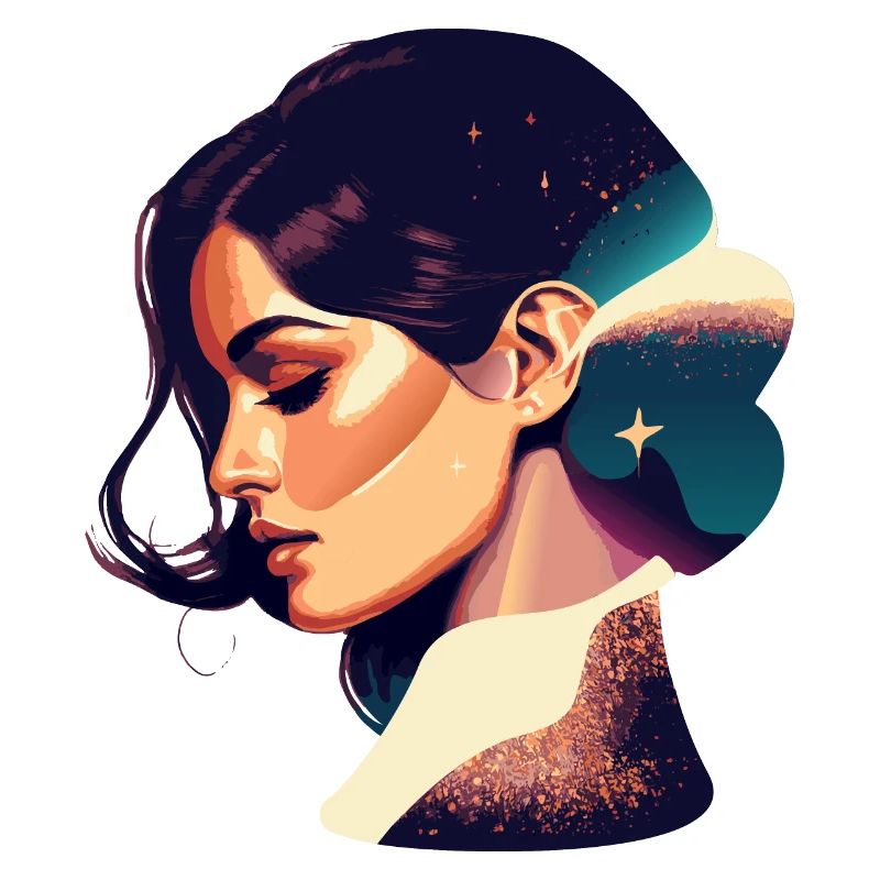 Kosmische Traumfrau Illustration