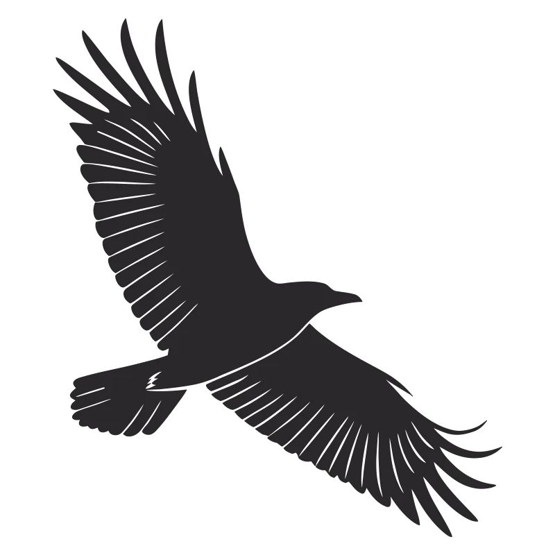 Anmutiges Vogel-Silhouetten-Design