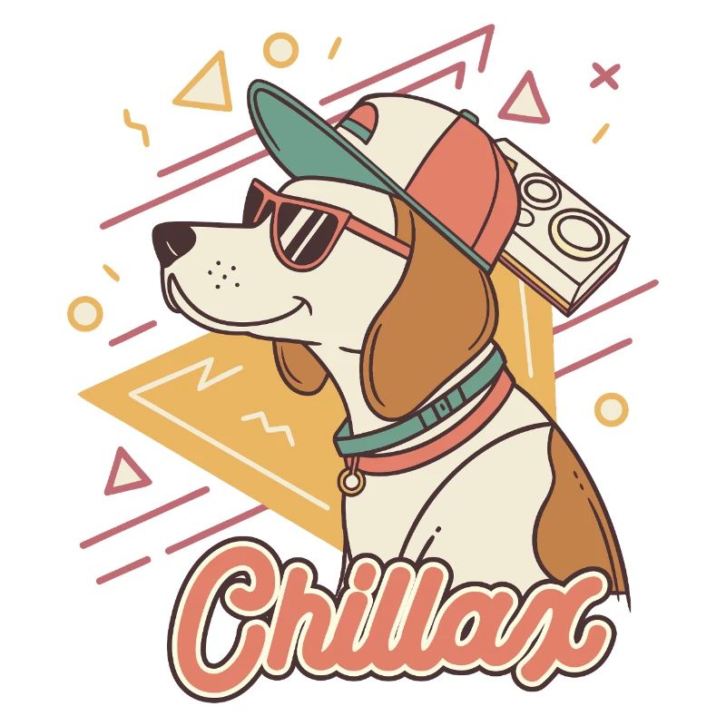 Chillax Hund Retro
