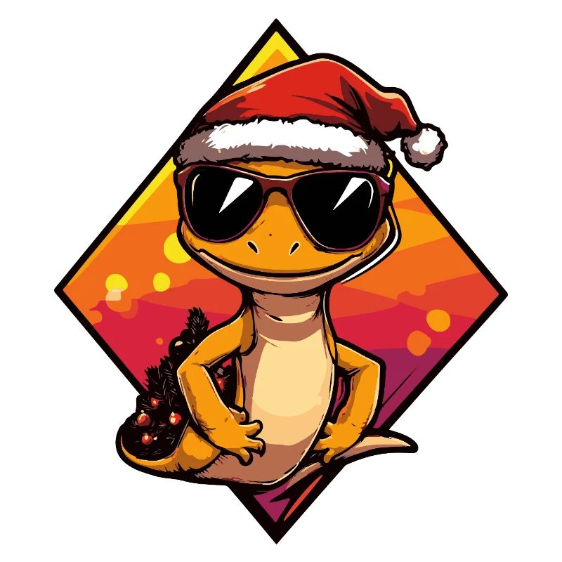 Gecko Lizard Santa Look