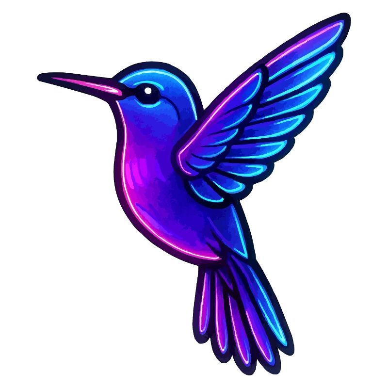 Neon Kolibri Tiere