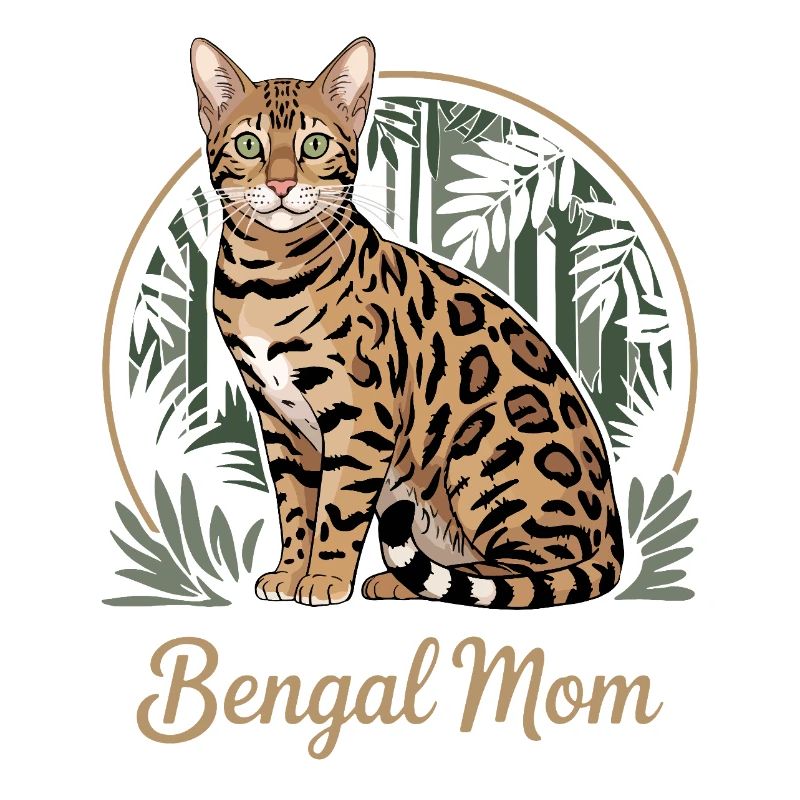 Süße Bengal-Katzen-Mama