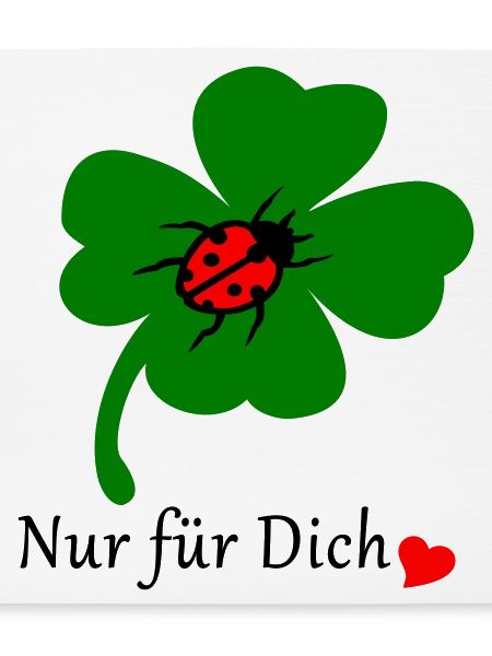 Kleeblatt mit Marienkäfer