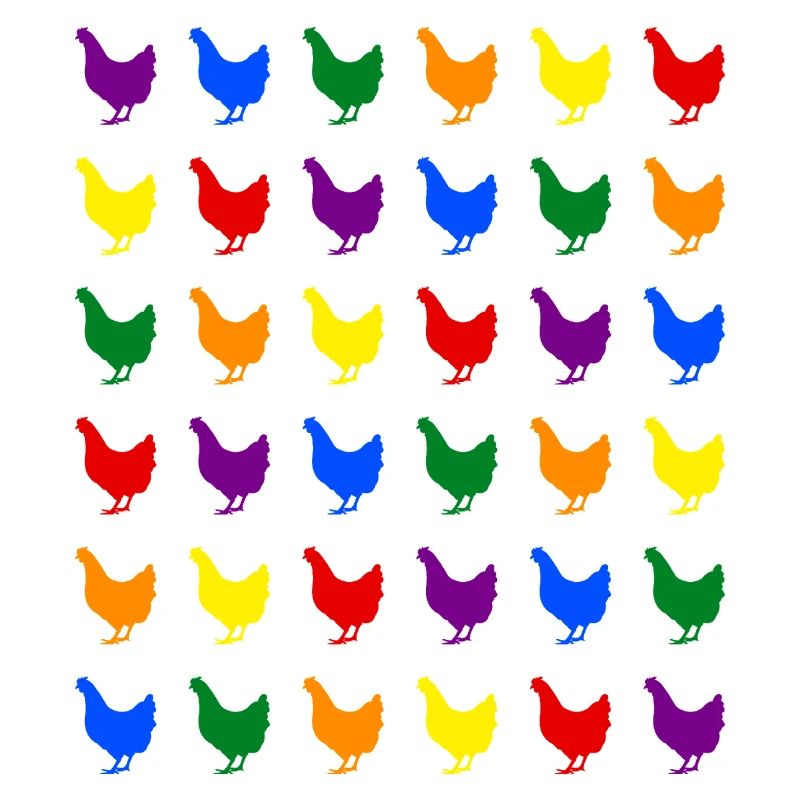 Regenbogen Hühner