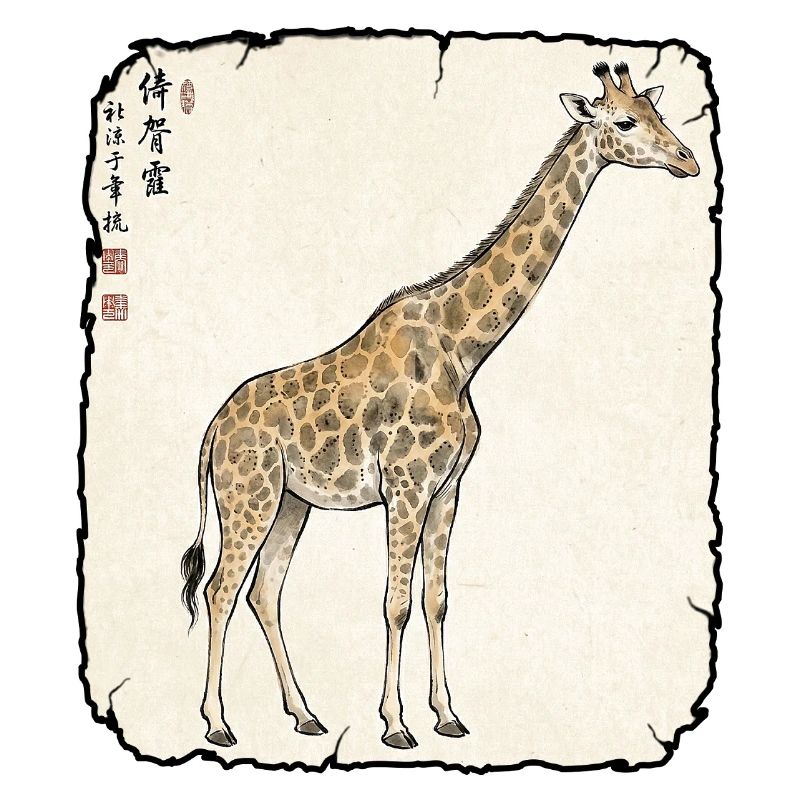 Giraffe Antik Kunst