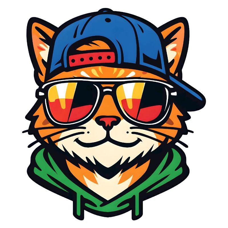 Katze mit Sonnenbrille