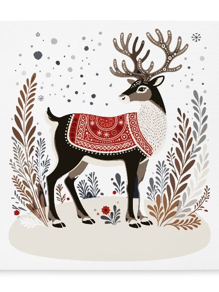 Rentier-Shirt, Boho-Weihnachts-Shirt