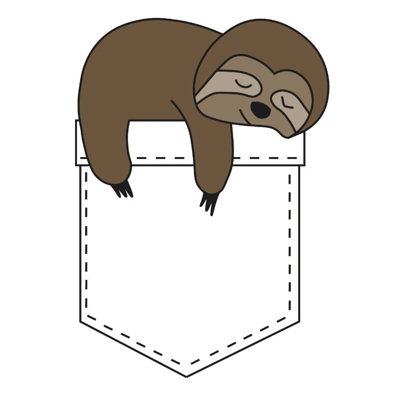 Faultier in Brusttasche