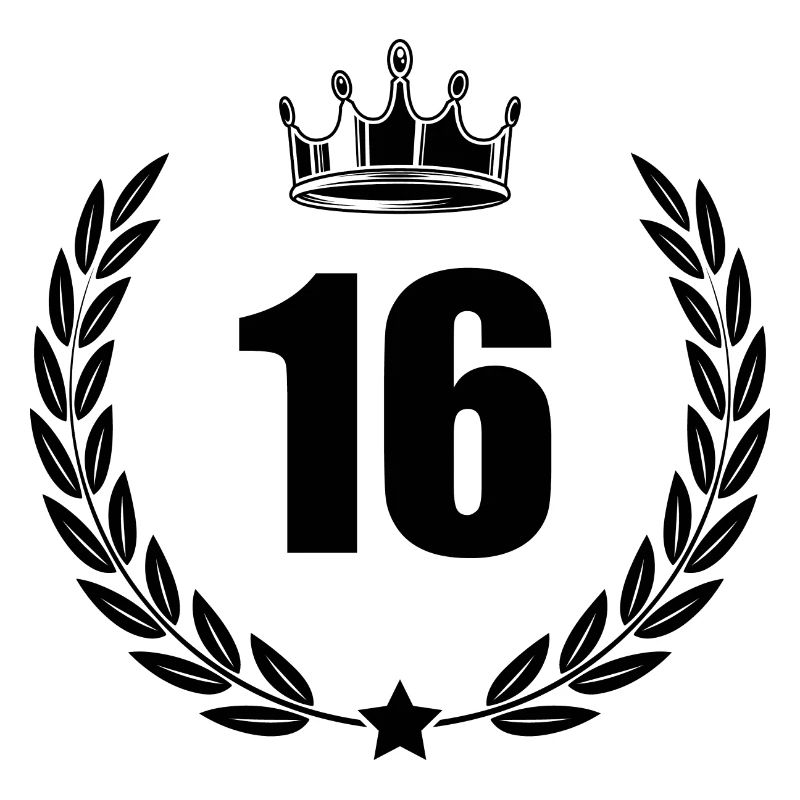16 Zahl Kranz